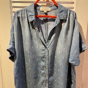 Lightweight chambray Anthropologie top